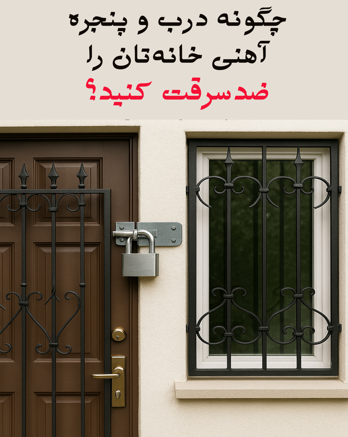 چگونه درب و پنجره آهنی خانه‌تان را ضدسرقت کنید؟