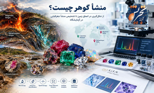 منشأ گوهر چیست؟ از شکل‌گیری در اعماق زمین تا تشخیص منشأ جغرافیایی در آزمایشگاه 